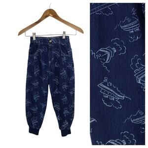 OshKosh Vintage Nautical Jeans 6R Sailboat USA 90s Jogger Pants
